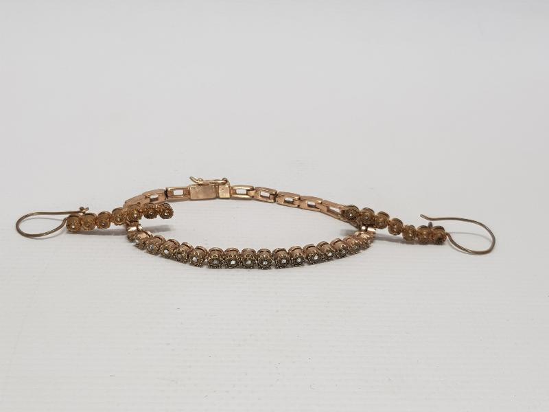 PIRLANTA BİLEKLİK VE KÜPE TAKIMI 