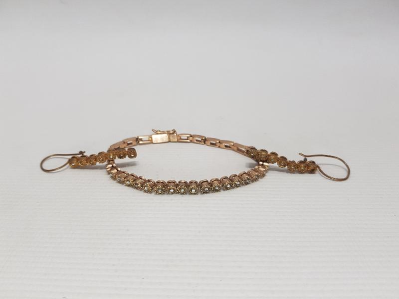 PIRLANTA BİLEKLİK VE KÜPE TAKIMI 