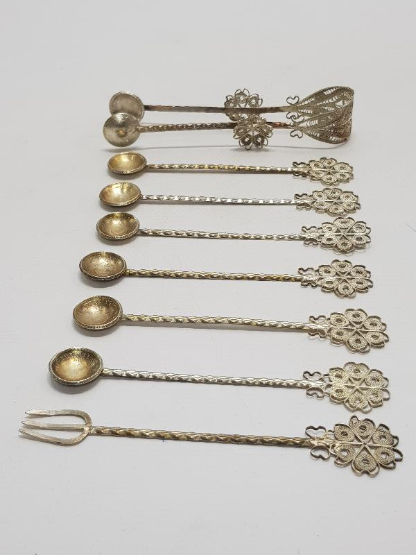 TELKARİ GÜMÜŞ ÇAY KAŞIĞI SETİ 