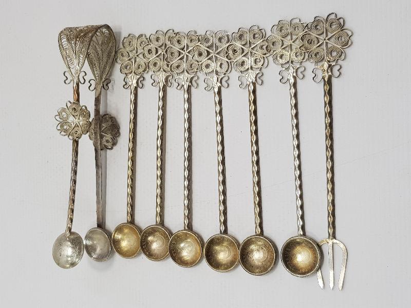 TELKARİ GÜMÜŞ ÇAY KAŞIĞI SETİ 