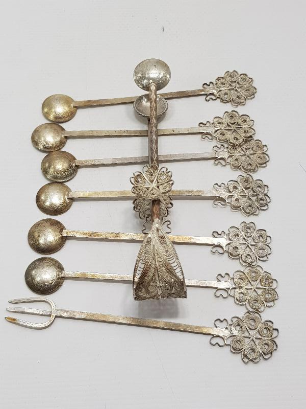 TELKARİ GÜMÜŞ ÇAY KAŞIĞI SETİ 