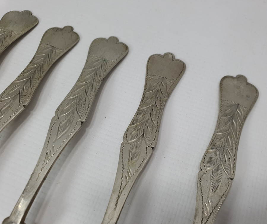 İZMİR İŞİ KALEM İŞÇİLİKLİ GÜMÜŞ KAŞIK TAKIMI