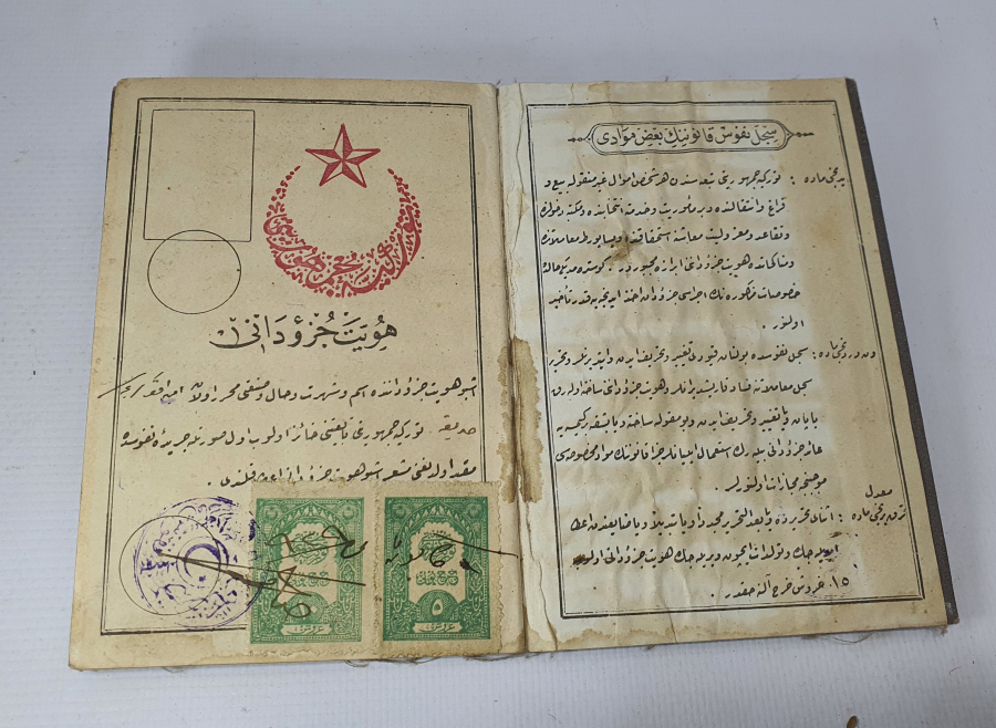 OSMANLICA YAZILI HÜVVİYET CÜZDANI - KİMLİK