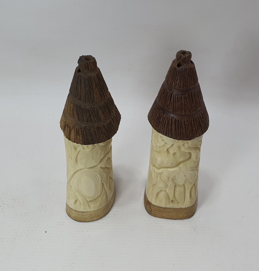 ÜZERİ FİL VE ZÜRAFA FİGÜRLÜ KEMİK OBJE