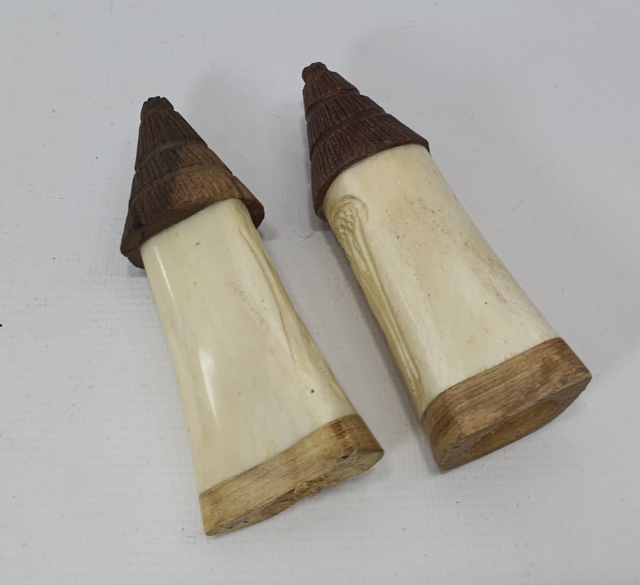 ÜZERİ FİL VE ZÜRAFA FİGÜRLÜ KEMİK OBJE