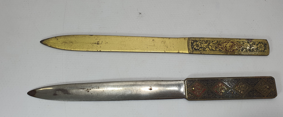 2 ADET TOLEDO İŞİ ANTİKA ZARF AÇACAĞI