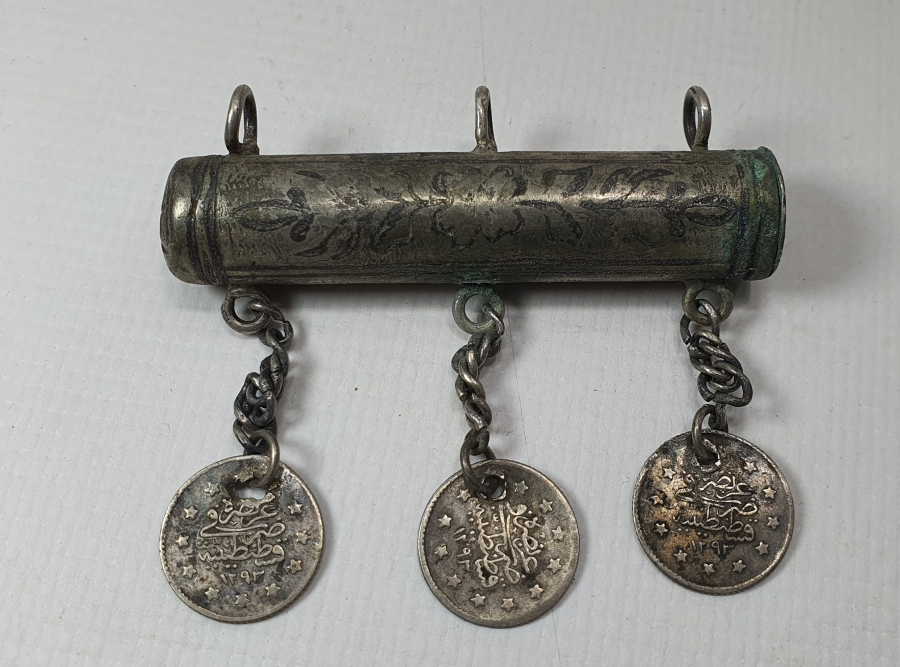 OSMANLI DÖNEMİ VAN İŞİ SAVATLI GÜMÜŞ HAMAYIL