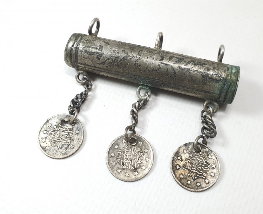 OSMANLI DÖNEMİ VAN İŞİ SAVATLI GÜMÜŞ HAMAYIL