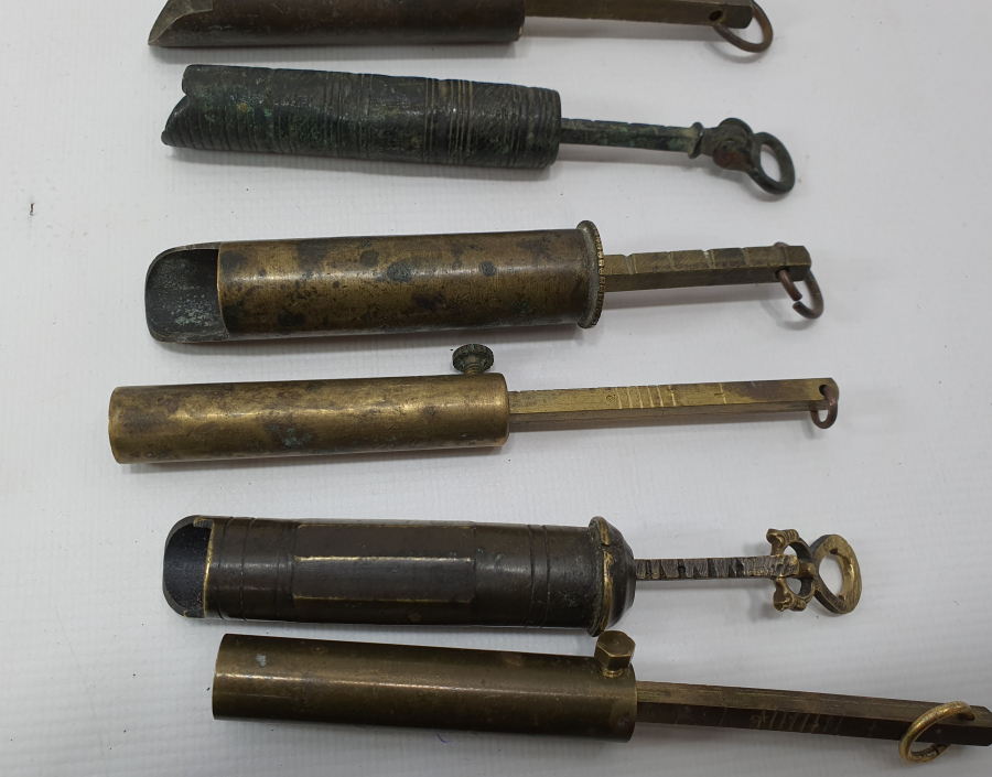 OSMANLI DÖNEMİ 7 ADET BARUT ÖLÇER