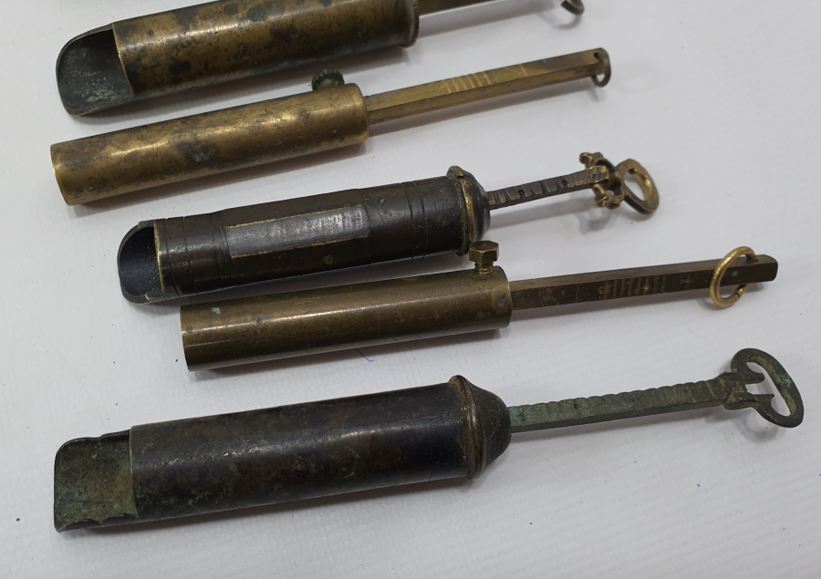 OSMANLI DÖNEMİ 7 ADET BARUT ÖLÇER