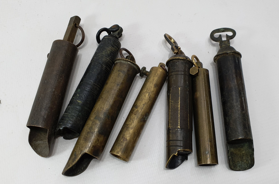 OSMANLI DÖNEMİ 7 ADET BARUT ÖLÇER