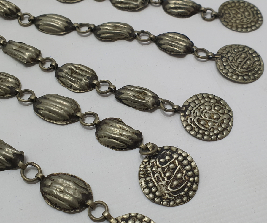 OSMANLI DÖNEMİ ÇOK NADİR MERCANLI GÜMÜŞ GELİN TEPELİĞİ