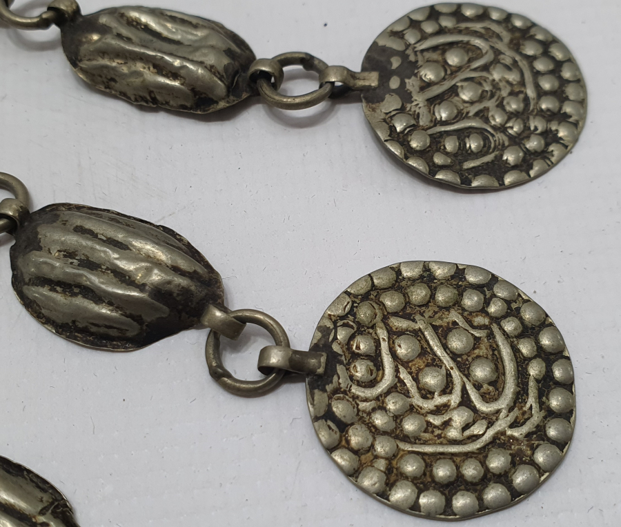 OSMANLI DÖNEMİ ÇOK NADİR MERCANLI GÜMÜŞ GELİN TEPELİĞİ