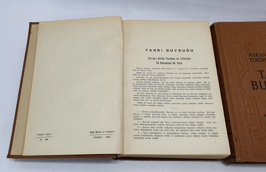 1955 BASIMI TANRI BUYRUĞU - KUR'AN-I KERİM TEFSİRİ
