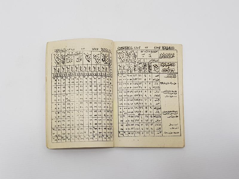 1929 TARİHLİ OSMANLICA CEP TAKVİMİ