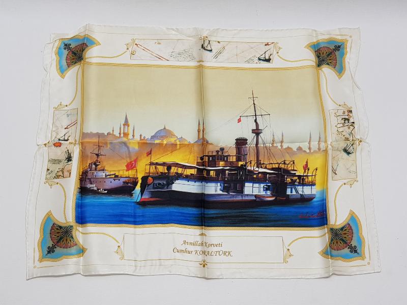 AVNİLLAH KORVETİ İPEK HATIRA MENDİL