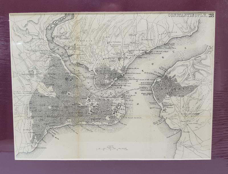 CONSTANTINOPLE HARİTA GRAVÜR