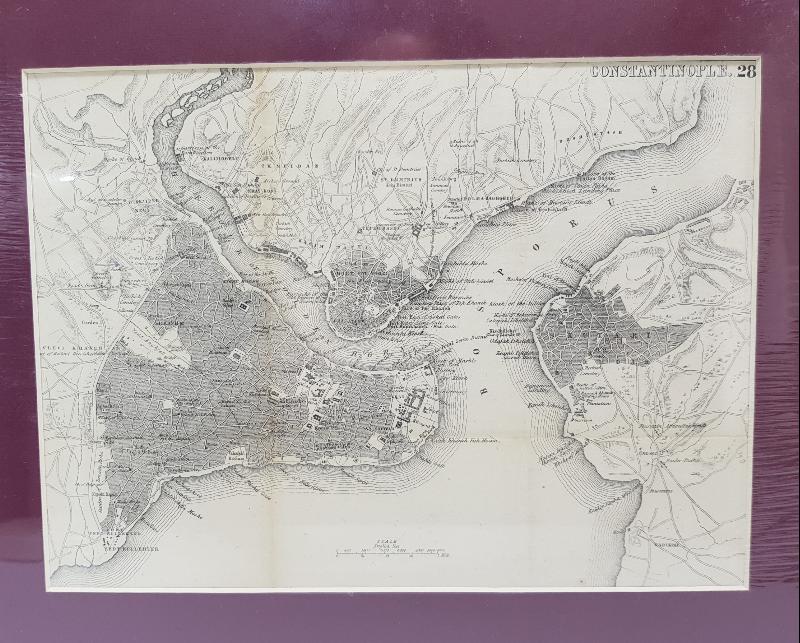 CONSTANTINOPLE HARİTA GRAVÜR