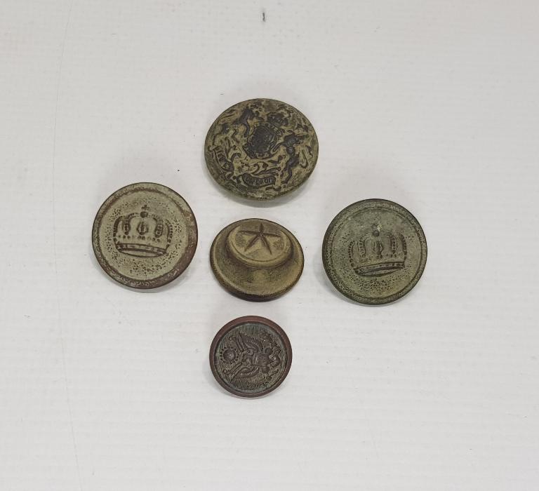 1. DÜNYA SAVAŞI DÖNEMİ 5 ADET ASKERİ DÜĞME