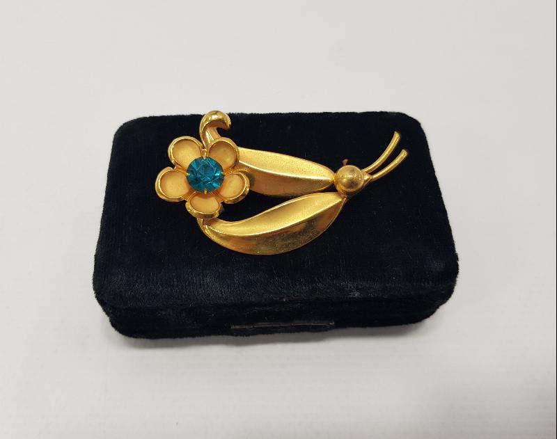 1930'LARDAN ALTIN KAPLAMA BROŞ 