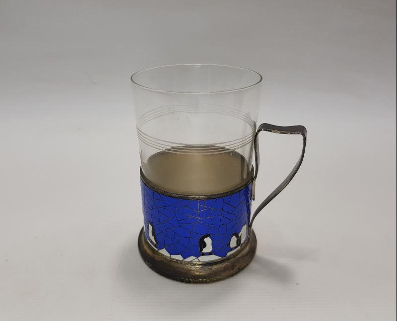 GÜMÜŞ KAPLAMA MİNELİ ISTAKA VE BARDAĞI