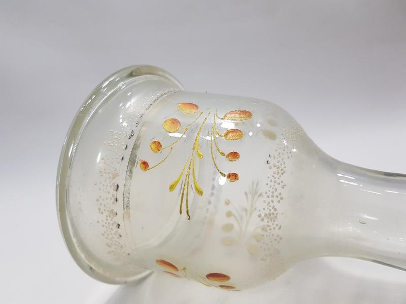 OSMANLI DÖNEMİ MİNELİ BEYKOZ NARGİLE ŞİŞESİ