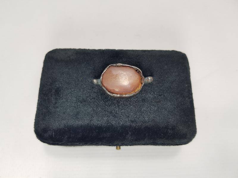 OSMANLI DÖNEMİ 1287 TARİHLİ GÜMÜŞ ÇERÇEVELİ AKİK TAŞ 