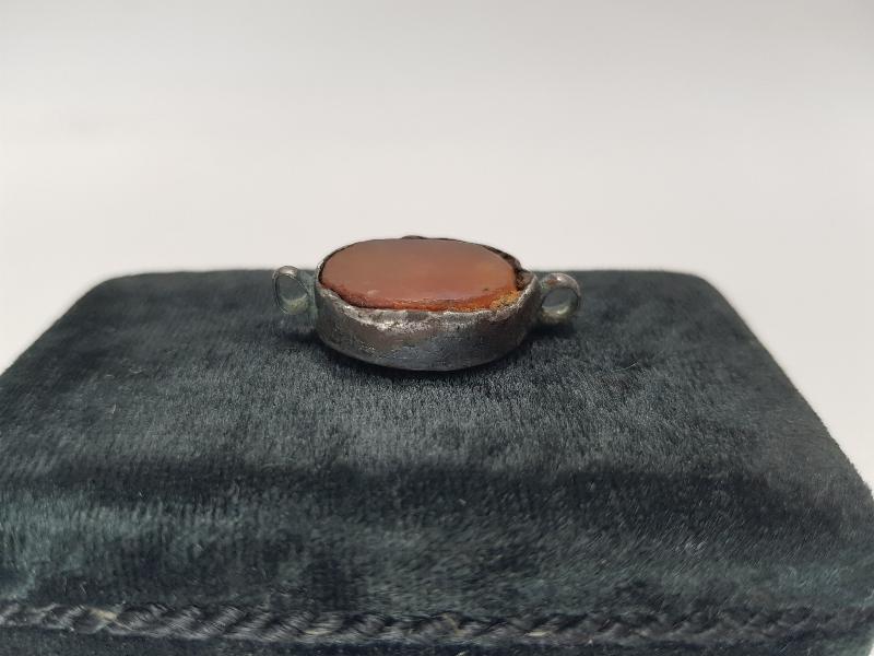 OSMANLI DÖNEMİ 1287 TARİHLİ GÜMÜŞ ÇERÇEVELİ AKİK TAŞ 