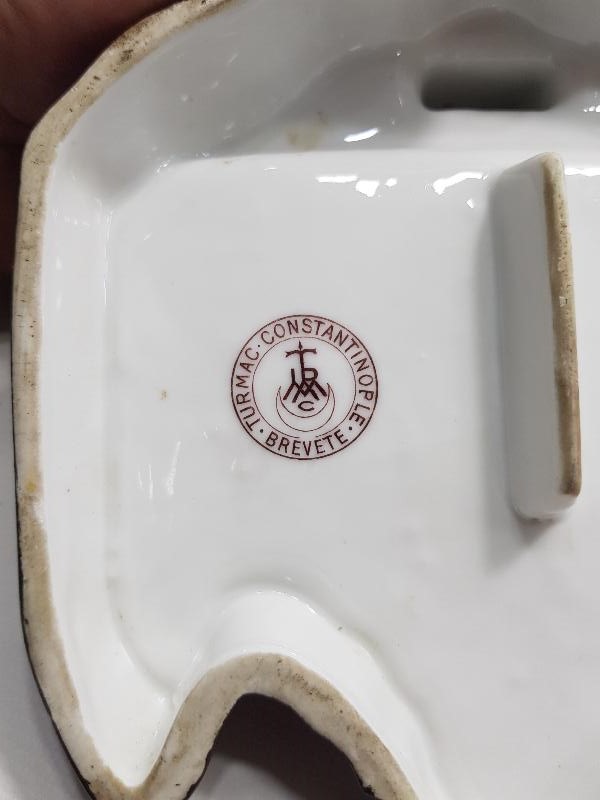 OSMANLI DÖNEMİ CONSTANTINOPLE DAMGALI TURMAC PORSELEN KALEMLİK