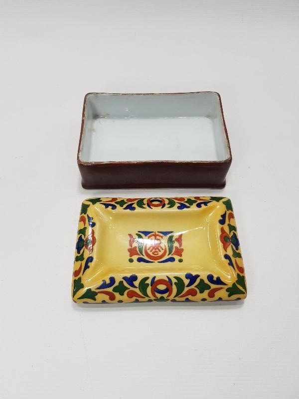 OSMANLI DÖNEMİ CONSTANTINOPLE DAMGALI TURMAC PORSELEN SİGARA KUTUSU