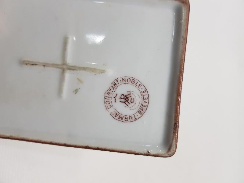 OSMANLI DÖNEMİ CONSTANTINOPLE DAMGALI TURMAC PORSELEN SİGARA KUTUSU