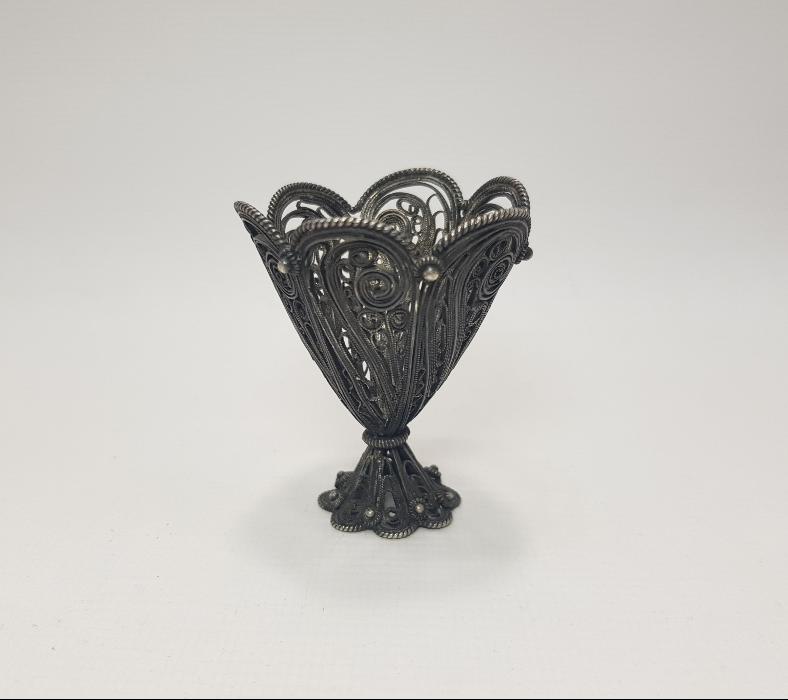 OSMANLI TELKARİ GÜMÜŞ FİNCAN ZARFI 