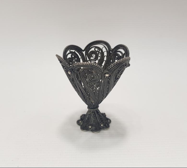 OSMANLI TELKARİ GÜMÜŞ FİNCAN ZARFI 