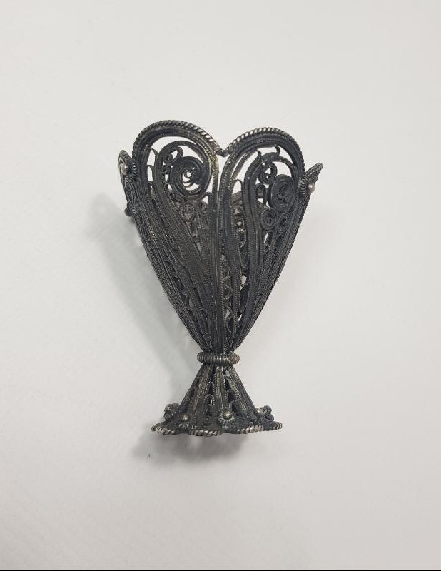 OSMANLI TELKARİ GÜMÜŞ FİNCAN ZARFI 