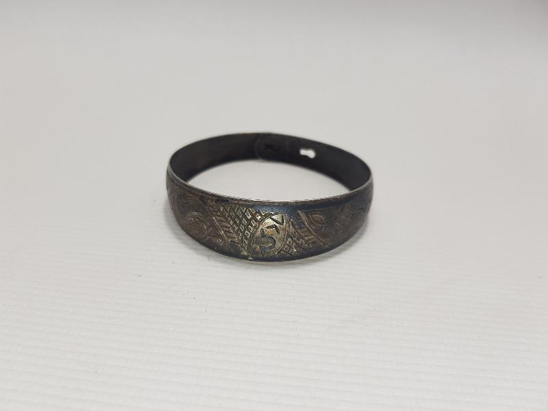 OSMANLICA YADİGAR YAZILI SAVATLI GÜMÜŞ BİLEZİK 