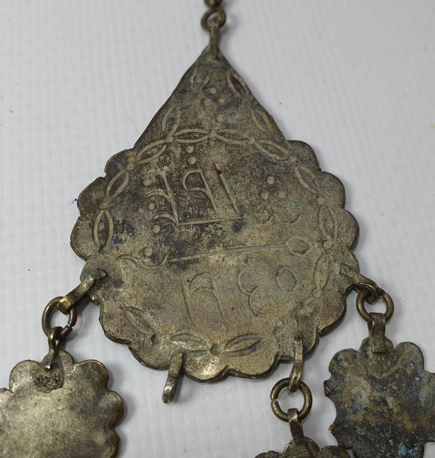 OSMANLI DÖNEMİ 1800 BAŞLARI HAYAT AĞACI MOTİFLİ ARMUDİ FES SÜSÜ