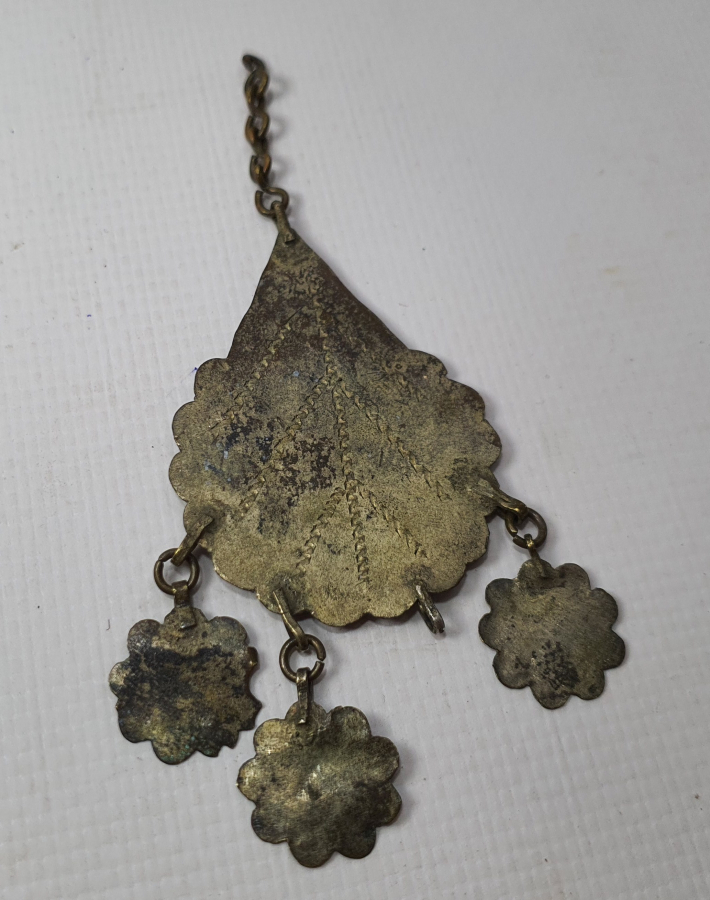 OSMANLI DÖNEMİ 1800 BAŞLARI HAYAT AĞACI MOTİFLİ ARMUDİ FES SÜSÜ