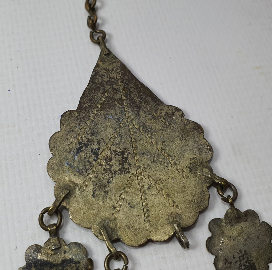 OSMANLI DÖNEMİ 1800 BAŞLARI HAYAT AĞACI MOTİFLİ ARMUDİ FES SÜSÜ