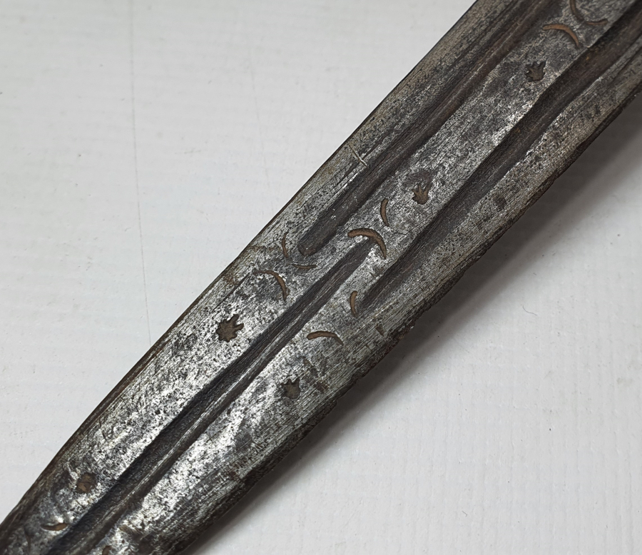 OSMANLI DÖNEMİ BOYNUZ SAPLI VE AY YILDIZLI ÇERKES KAMASI