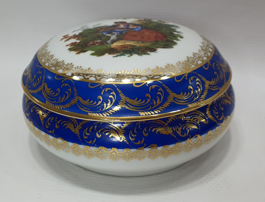 TAMAMI EL BOYAMA LİMOGES KAPAKLI KUTU