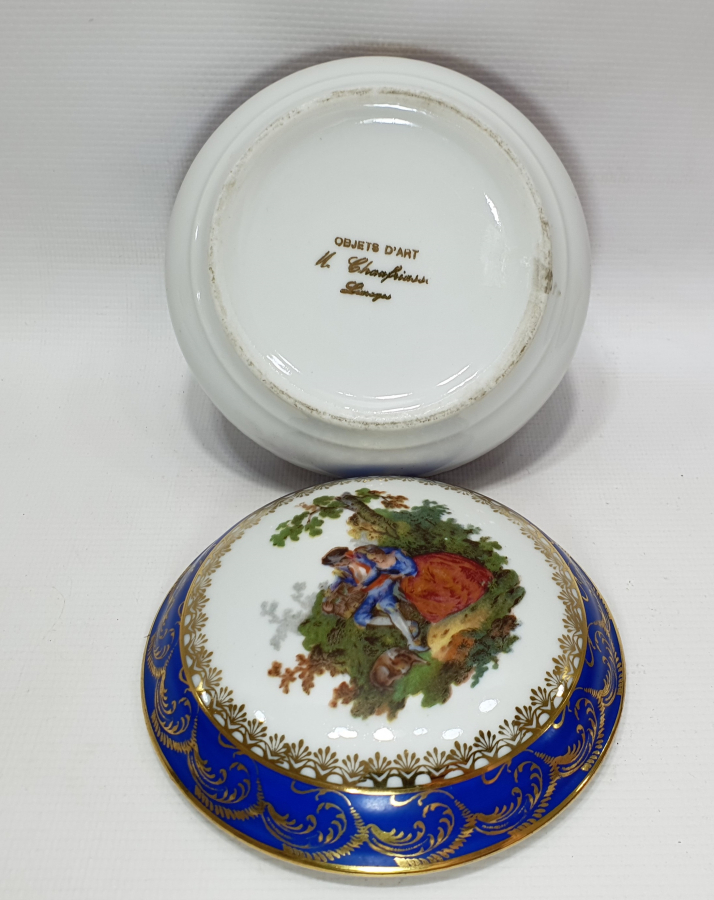 TAMAMI EL BOYAMA LİMOGES KAPAKLI KUTU