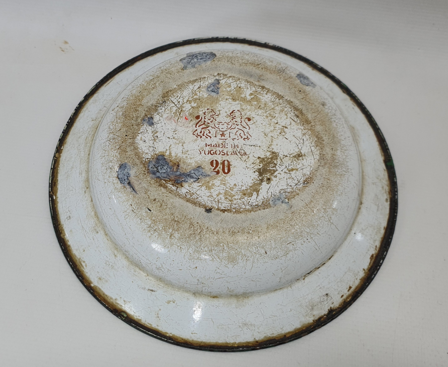 ÜZERİ AY YILDIZLI OSMANLI DÖNEMİ EMAYE TABAK