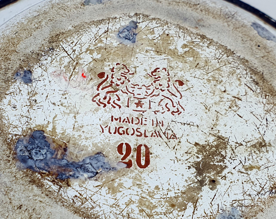 ÜZERİ AY YILDIZLI OSMANLI DÖNEMİ EMAYE TABAK