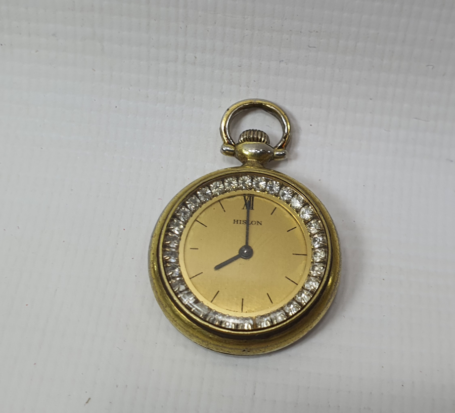 ÜZERİ MARGAZİT TAŞLARLA SÜSLÜ TEPEDEN KURMALI ANTİKA BAYAN CEP SAATİ - ZENNE CEP SAATİ