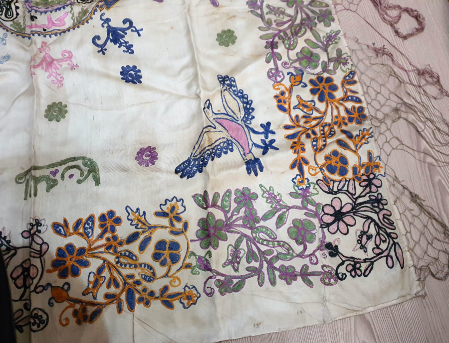 ÜZERİ OSMANLICA YAZILI BÜYÜK BOY KUŞLU BOHÇA