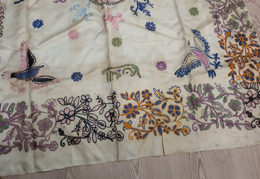 ÜZERİ OSMANLICA YAZILI BÜYÜK BOY KUŞLU BOHÇA