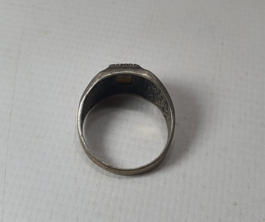 ÜZERİNDE OSMANLI DEVLET ARMASI VE TUĞRA BULUNAN GÜMÜŞ YÜZÜK