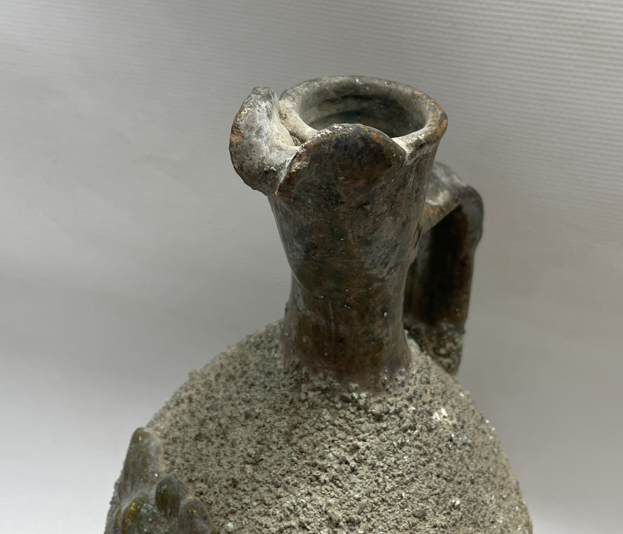 ANTİKA ÇANAKKALE İŞİ KUMLU TESTİ