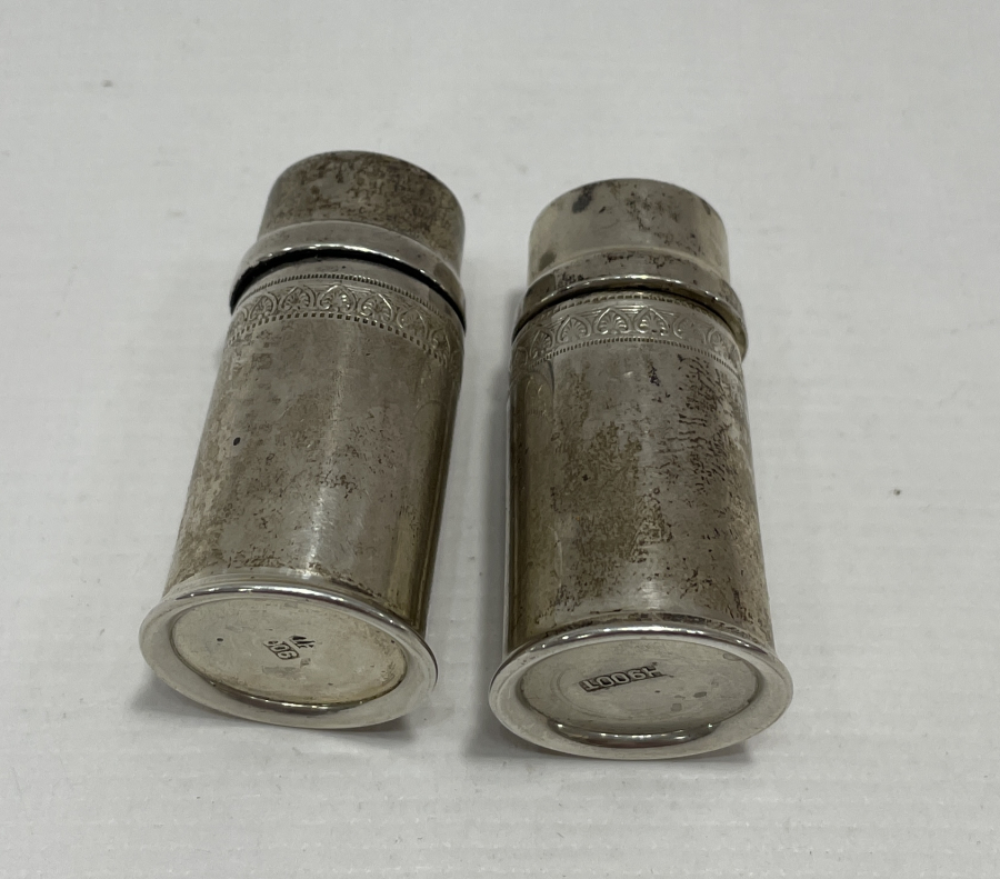 ANTİKA GÜMÜŞ TUZLUK VE BİBERLİK TAKIMI