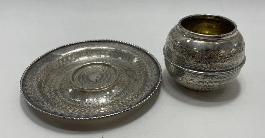 AZNAVUR İŞÇİLİKLİ ANTİKA GÜMÜŞ HOKKA